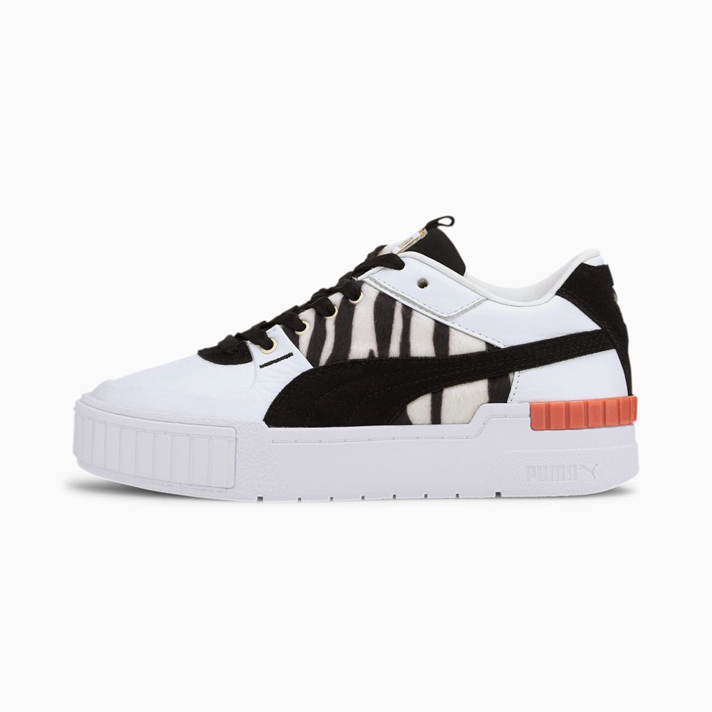 Puma Cali Sport Wildcats Női Sportcipő - Fehér/Fekete ( Hungary - FJSNT4793 )